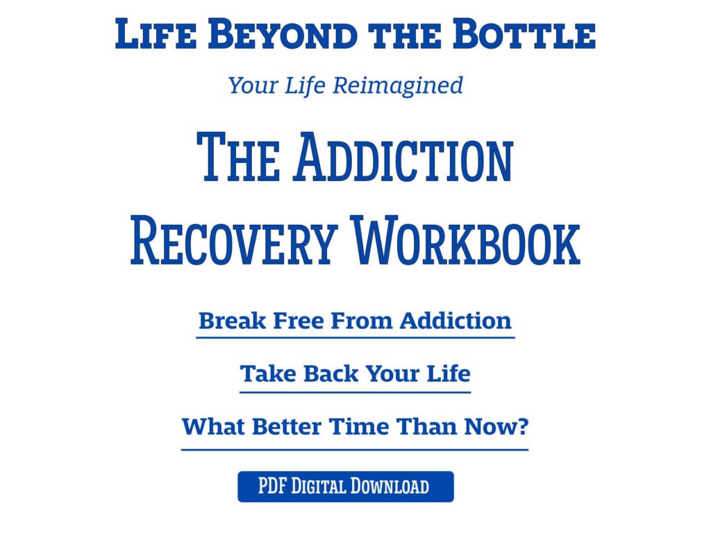 The cover of the Life Beyond the Bottle - The Addiction Recovery workbook. 