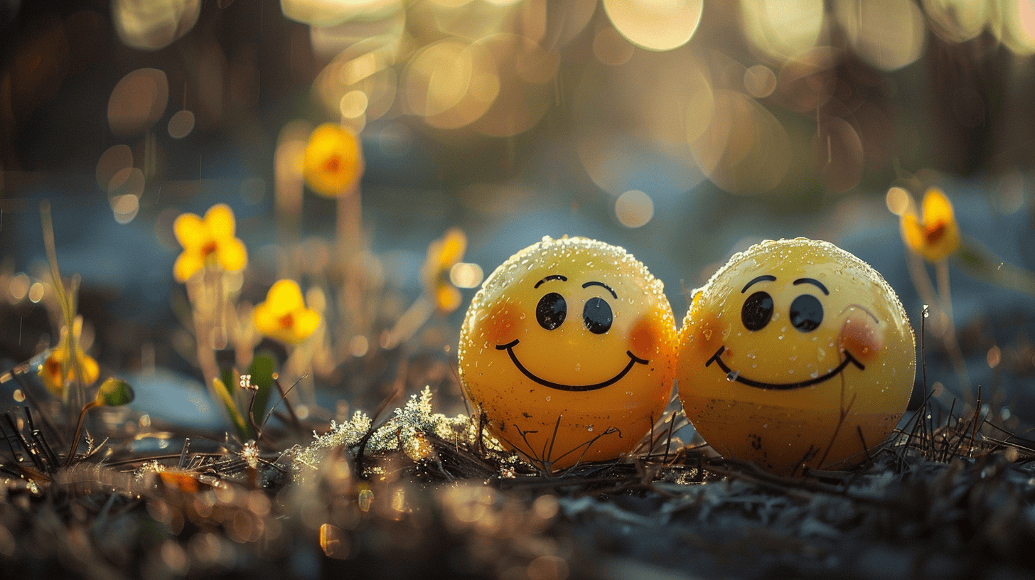 Two yellow smiley faces.